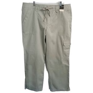 NWT Venezia Women Casual Cotton Lightweight Bootcut Pants - Light Olive Green 16